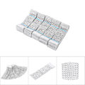 Miniatyrbilde 5 av 5: 50 stk 8 rader stolserp serviettringer diamant mesh wrap bånd for bryllup julen Sliver