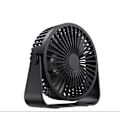 Miniatyrbillede 1 af 5: USB Bordventilator, 3 Hastigheds Bordventilator, 360 Justerbar Lydløs Ventilator, Bærbar Ventilator til Kontor, Hjem, Soveværelse, Bil, Udendørs Camping - Sort
