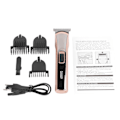 Miniatyrbild 1 av 8: Elektrisk hårklippare USB uppladdningsbar hårtrimmer med 3 styrkammar EU-kontakt 220‑240V