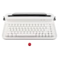 Pikkukuva 1 / 8: Vintage Bluetooth-näppäimistö 86 näppäintä Kannettava langaton näppäimistö Integroidulla telineellä Windowsille Androidille IOS:lle Valkoinen