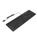 Miniatyrbillede 6 af 8: Arabisk Tastatur 104 Taster USB Interface Kabeldesign Sort ABS Material Kontor Tastatur til Desktopcomputere
