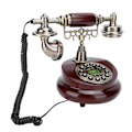Miniatyrbilde 4 av 8: Retro stil resin telefon roterende skive håndsett skrivebords fasttelefon for hjemmekontor hotell