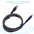 Miniatyrbild 2 av 6: 5A 1m Intelligent Snabbladdning USB -kabel Dataöverföringstråd för IOS/Android MobiltelefonMicro