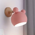 Miniatyrbillede 4 af 5: Væglampe Enkel Tegneserie Model Kvart Butt Sød Smuk Væglampe til Soveværelse Ingen Pære Pink