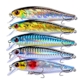 Miniatyrbilde 8 av 8: 5 stk fiske lokker 3D utskrift hard agn crank agn synkende wobbler trippel kroker fiske lokker 8.5cm 9.2g