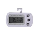 Miniatyrbillede 2 af 8: Køleskabs termometer hukommelsesfunktion ABS krop hvid °C °F skiftet lille kompakt digital fryser termometer med krog