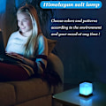 Miniatyrbilde 2 av 5: Trådløs naturlig Himalaya saltlampe, bergkrystall, oppladbar, fjernkontroll, dekorativ gave til venn