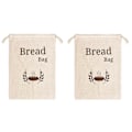 Miniatyrbillede 1 af 5: Økologisk linned brødpose genanvendelig brød mad opbevaringspose øko brødpose