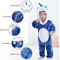 Miniatyrbillede 2 af 5: Baby Unicorn hættetrøje Jumpsuit Blød flannel pyjamas til 18-24 måneder Unisex