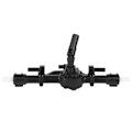 Miniatyrbilde 2 av 8: Plast svart RC bil bakaksel for WPL/MN Series 1/16 Military Truck Model Accessory