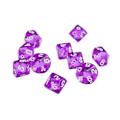 Pikkukuva 2 / 5: 10kpl Kymmensivuisia D10 Monitahoisia Noppia Noppakuppi Ravistin RPG D&D Lautapeleihin
