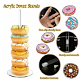 Miniatyrbillede 4 af 5: 4 stk. Klar Akryl Donut Display Stand