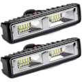 Miniatyrbilde 1 av 5: 2 X 12v 24v LED Arbeidslys 16 LED 48w Arbeidslys, IP67 Vanntett Dybde Off Road Arbeidslys For Bil Motorsykkel Traktor Lastebiler ATV SUV (48w)