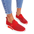 Miniatyrbillede 1 af 4: Ortopædiske slip-on platform sneakers til kvinder40 Rød