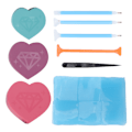 Pikkukuva 8 / 8: Tee-se-itse timanttitaidemaalaustyökalusarja tekojalokivi kärkiporakynän helmet Lajittelutarjottimet Nail Art Tool SetBlue