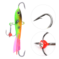 Miniatyrbillede 7 af 8: 4 stk. 20g kunstig fiskelokkemad med skarpe kroge Isfiskeri Jig-sæt fiskegrej tilbehør(1#-4#)
