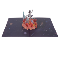 Pikkukuva 8 / 8: 3D-syntymäpäiväkortti Spaceman-tyylinen hienot yksityiskohdat Paksu paperi ponnahtaa esiin syntymäpäiväkortti kirjekuorella lasten ystäville