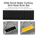 Miniatyrbillede 3 af 8: M.2 SSD 2280 PCIE Solid State Drive Heat Sink Cooling Fine 70x22x6mm til desktops Sort