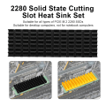Pikkukuva 3 / 8: M.2 SSD 2280 PCIE Solid State Drive -jäähdytyslevyn jäähdytysripa 70x22x6mm pöytäkoneille musta