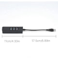 Miniatyrbild 5 av 5: USB 3.0 Hub, 3 Portar USB HUB med RJ45 10/100/1000 Gigabit Ethernet Nätverksadapter, Konverter Kabelansluten USB Nätverksadapter för Ultrabooks, Notebooks, T