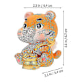 Miniatyrbilde 2 av 3: 1 stk. kunstverk statue, Tigerpynt i harpiks