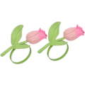 Miniatyrbillede 1 af 5: Fancy papirservietter med lyserødt blomsterdesign - sæt med 2