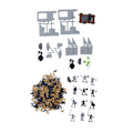 Pikkukuva 4 / 8: Sotilasmalli toimintahahmo DIY-linna Fort Castle Building Siege Model Toy Set syntymäpäivälahja lapsille