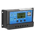 Pikkukuva 2 / 8: 12V 24V älykäs aurinkokennojen lataussäädin PWM Auto Solar Cell Panel Regulator lisävaruste 10A