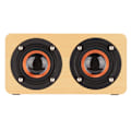 Miniatyrbild 6 av 8: Trådlös Bluetooth-högtalare Retro Subwoofer Bärbar datorhögtalare med mikrofon för stationär dator TV Gul trästruktur