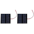 Miniatyrbillede 4 af 8: 2 stk. 5,5V 0,6W kablet solpanel multifunktionelt bærbart mini solpanel polysilicium