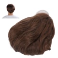 Miniatyrbillede 8 af 8: Mænds Paryk Lys Brun Naturlig Fluffy Handsome Åndbar Mesh Moderigtig Kort Hår Paryk