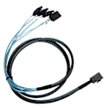 Pikkukuva 4 / 8: Mini SAS HD 12 Gt/s SFF-8643 - 4 SATA LSI-sovitinkortin kaapeli 1 m/1,1 jaardia punottua kuparia, vaihto