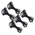 Miniatyrbillede 4 af 8: 5 stk elektrodeledning sort 2,5 mm stik elektrodeledning til TENS Machine Digital Treatment Machine 3,9 fod