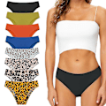 Miniatyrbillede 1 af 5: Leopard Bikini Periode Badetøj - Sømløs 4-lags Lækagesikker Menstruationsundertøj XXXL orange