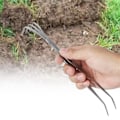 Miniatyrbilde 4 av 8: 2-i-1 rustfritt stål rot rake bonsai pinsett jordbruksverktøy med ergonomisk håndtak