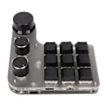 Miniatyrbilde 6 av 8: Mini tilpasset tastatur 9 taster 3 knapper programmerbar RGB bakgrunnsbelyst programmering makro tastatur for dataspill programvare svart