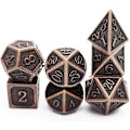 Pikkukuva 4 / 5: Veritahrainen metallinen DND-nopan setti, veritahraiset D&D polyhedral RPG-nopat (antiikkikupari)