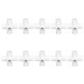 Miniatyrbillede 1 af 8: 10 STK PVC-plastrørforbindelse 6-vejs rør Hjørnealbuefittings 25mm indvendig diameter hvid