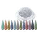 Pikkukuva 4 / 8: 12 kpl kynsien koristelujauhetta, värikäs DIY kynsien glitter pigmenttijauhe meikkiin ja juhliin
