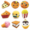Miniatyrbillede 1 af 5: Stor Langsomt stigende Squishy Kawaii Smore Vaffelkage Pizza Kaffe Kop Anti-stress legetøj