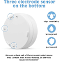 Miniatyrbillede 2 af 5: Pakke med 2 vanddetektorer - vand sensor alarm 85 dB, vanddetektor med batteri, smart home vanddetektor, vanddetektor vandvagt, vand detektering