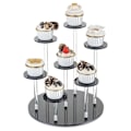 Miniatyrbillede 4 af 5: Akryl Dessert Display Stand Smykker Kage Opbevaringsstativ Sort
