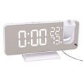 Miniatyrbillede 4 af 8: FM-radio LED digitalt smart vækkeur LED digitalt projektionsvækkeur til soveværelse seng hvid krop hvidt tegn