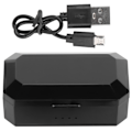 Miniatyrbillede 1 af 8: Binaurale Bluetooth-hovedtelefoner, bærbare Bluetooth-headset, øretelefoner til kørsel, sort