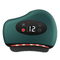 Pikkukuva 1 / 8: Sähköinen Gua Sha Massager 12 Vibration Lämmitysvaihteet Vakiolämpötilainen ihoa raapiva hierontakone Vihreä