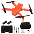 Pikkukuva 1 / 8: XT8 Mini-lennokki Ilmakuvaus RC FPV -lennokit 4K Kaksoiskamera Monivärinen Valo Lentokone Lelut Oranssi Kaksoisakku