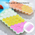 Miniatyrbillede 8 af 8: 2 stk. Pink Silikon Isterningbakke 37 Gitter Kamform Isterningform med låg Køkkenredskaber