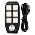 Miniatyrbillede 1 af 8: 6 taster minitastatur med knop Programmerbar dobbelttilstandstilslutning Generelt enhånds mekanisk tastatur til gaming hvid