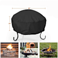 Miniatyrbillede 2 af 5: Sort rundt Fire Pit-beskyttelsesdæksel - 96 cm x 50 cm - Basics 42d