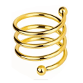 Miniatyrbillede 7 af 8: 12 stk. servietring spiral vaskbar dekorativ metal servietring til bryllupsfest banket middag
